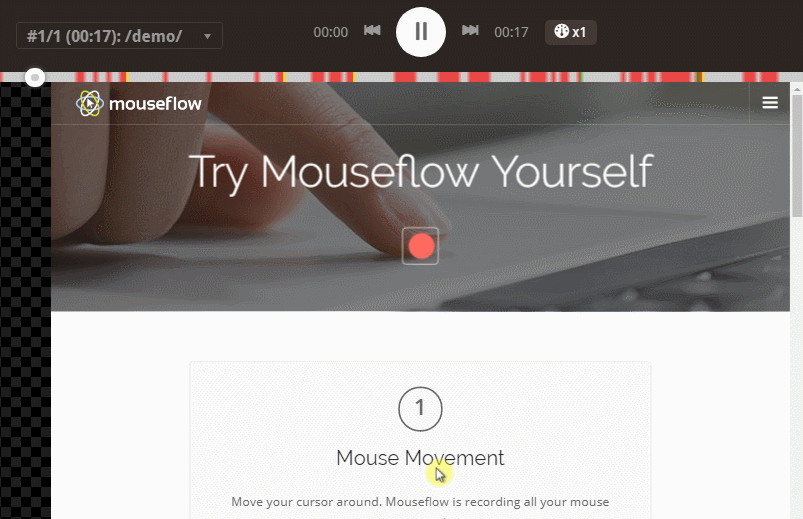 Mouse Flow - сервис для отслеживания действий посетителя на сайте